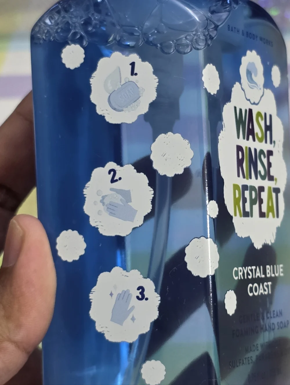 Bath & Body Works Wash Rinse Repeat Crystal Blue Coast Foaming Hand Soap 8oz NEW